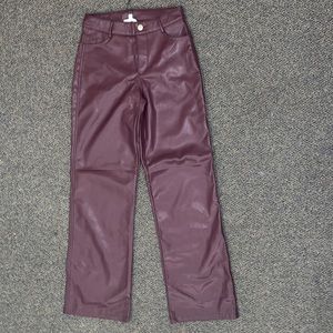 Garage Brooke PU Leather Straight Pants size XS